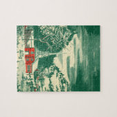 Weihnachtskirche, Schnee im Winter Puzzle (Horizontal)