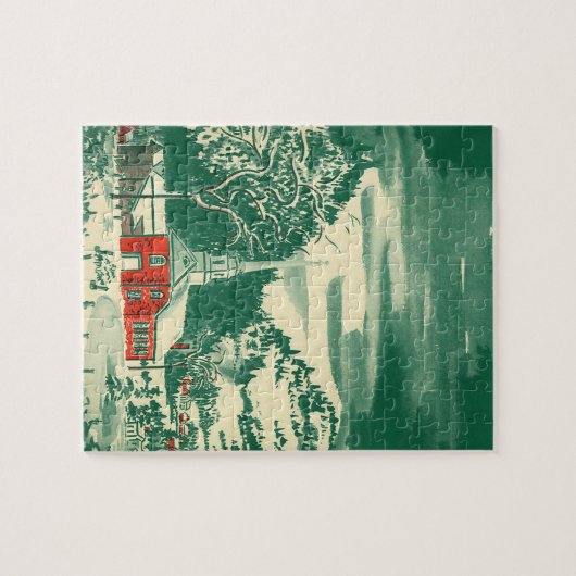 Weihnachtskirche, Schnee im Winter Puzzle (Horizontal)