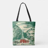 Weihnachtskirche, Schnee im Winter Tasche (Rückseite)