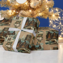 Weihnachtskirche viktorianische Weihnachtslieder G Geschenkpapier