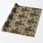 Weihnachtskirche viktorianische Weihnachtslieder G Geschenkpapier (Ungerollt)