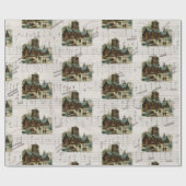 Weihnachtskirche viktorianische Weihnachtslieder M Geschenkpapier (Flach)