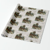 Weihnachtskirche viktorianische Weihnachtslieder M Geschenkpapier (Ungerollt)