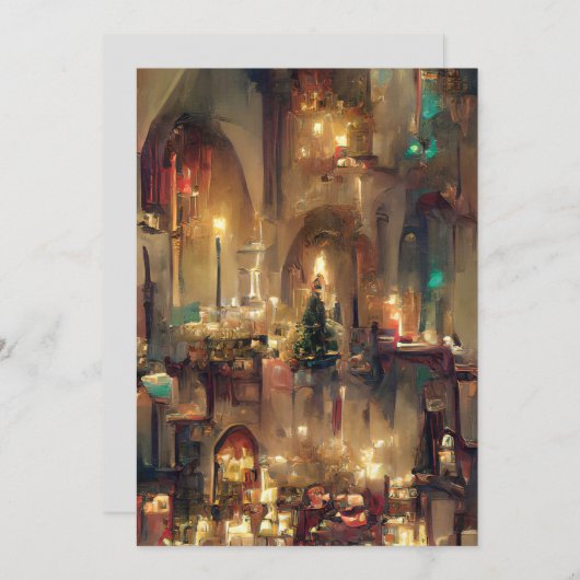 Weihnachtskirche, Weihnachtsgeschenke Dankeskarte (Vorne/Hinten)