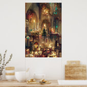 Weihnachtskirche, Weihnachtsgeschenke Poster (Küche)