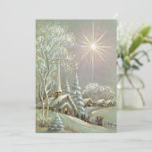 Weihnachtskirche Winter Feiertagskarte (Stehend Vorderseite)