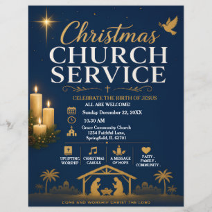 Weihnachtskirchendienst Flyer