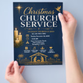 Weihnachtskirchendienst Flyer (Hand)