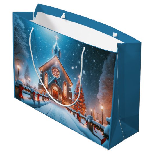 Weihnachtskirchengeschenk Große Geschenktüte (Rückseite Schrägansicht)