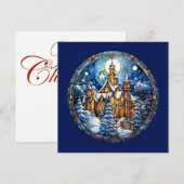 Weihnachtskirchenkarte Feiertagskarte (Vorne/Hinten)