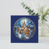 Weihnachtskirchenkarte Feiertagskarte (Stehend Vorderseite)