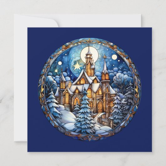 Weihnachtskirchenkarte Feiertagskarte (Vorderseite)