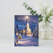 Weihnachtskirchenkarte Feiertagskarte (Stehend Vorderseite)