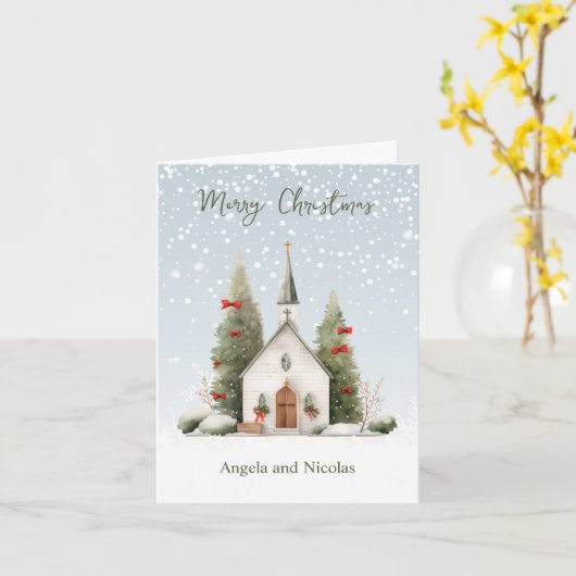 Weihnachtskirchenkarte Karte (Gelbe Blume)