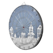 Weihnachtskirchenlandschaft Dartscheibe (Vorderseite rechts)