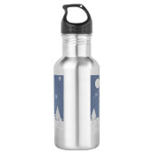 Weihnachtskirchenlandschaft Edelstahlflasche (Rückseite)