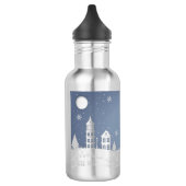 Weihnachtskirchenlandschaft Edelstahlflasche (Links)