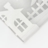 Weihnachtskirchenlandschaft Fleecedecke (Ecke)