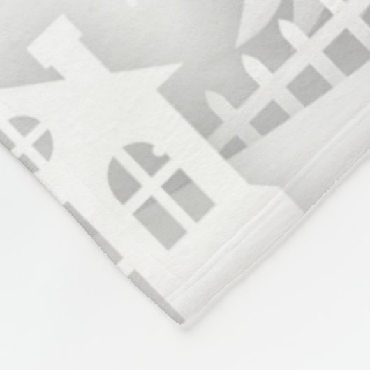 Weihnachtskirchenlandschaft Fleecedecke (Ecke)