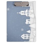 Weihnachtskirchenlandschaft Klemmbrett (Vorderseite)