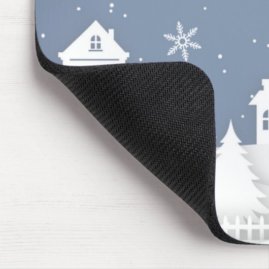 Weihnachtskirchenlandschaft Mousepad (Ecke)