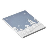 Weihnachtskirchenlandschaft Notizblock (angewinkelt)