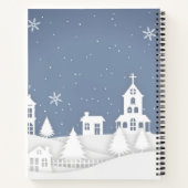 Weihnachtskirchenlandschaft Notizblock (Rückseite)