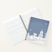 Weihnachtskirchenlandschaft Notizblock (Innenseite)
