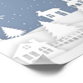 Weihnachtskirchenlandschaft Poster (Ecke)