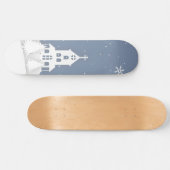 Weihnachtskirchenlandschaft Skateboard (Horizontal)