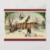 Weihnachtskirchenparissonder in der Morgenmesse Feiertagspostkarte (Vorderseite)