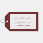 Weihnachtskirchenparissonder in der Morgenmesse Geschenkanhänger (Rückseite Horizontal)