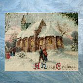 Weihnachtskirchenparissonder in der Morgenmesse Puzzle
