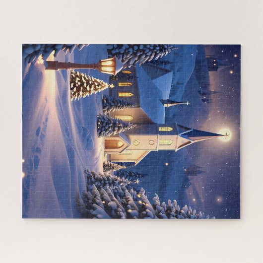 Weihnachtskirchenpuzzle Puzzle (Horizontal)