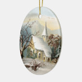 Weihnachtskirchenschmuck Keramikornament (Links)