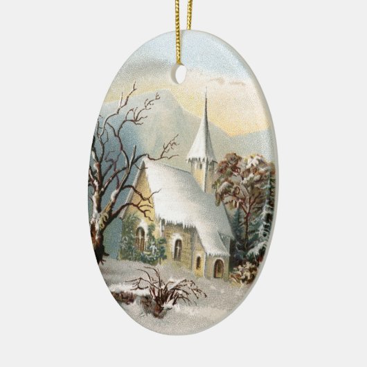 Weihnachtskirchenschmuck Keramikornament (Links)