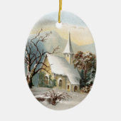 Weihnachtskirchenschmuck Keramikornament (Vorne)