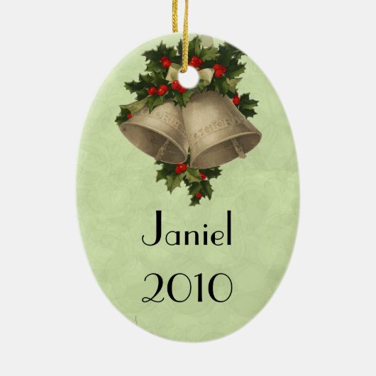 Weihnachtskirchenschmuck Keramikornament (Hinten)