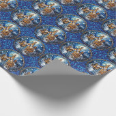 Weihnachtskirchenwackelpapier Geschenkpapier (Ecke)
