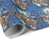 Weihnachtskirchenwackelpapier Geschenkpapier (Rolleneckpunkt)