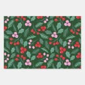 Weihnachtskirsche nahtloses Muster Geschenkpapier Set (Vorderseite 2)