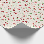 Weihnachtskirschen mit Drehung Geschenkpapier (Ecke)