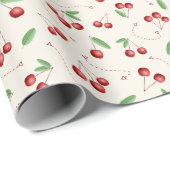 Weihnachtskirschen mit Drehung Geschenkpapier (Rolleneckpunkt)