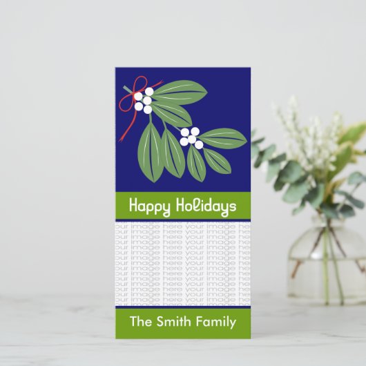 Weihnachtskiss-Fotokarten Feiertagskarte (Stehend Vorderseite)