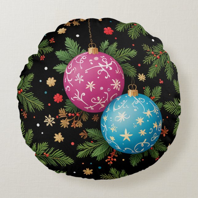 Weihnachtskissen (bearbeiten) rundes kissen (Vorderseite)