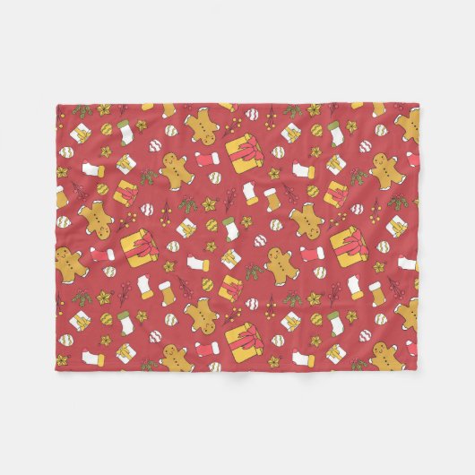 Weihnachtskissen Fleecedecke (Vorderseite (Horizontal))