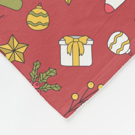 Weihnachtskissen Fleecedecke (Ecke)