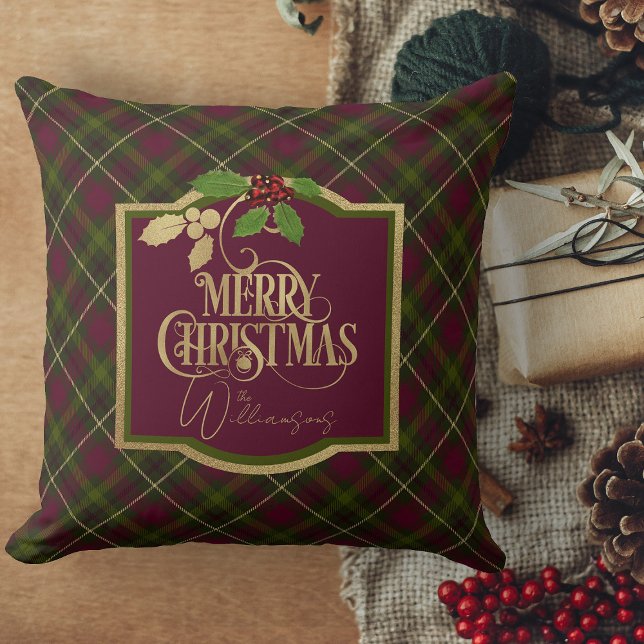 Weihnachtskissen Frohe Weihnachtskissen Kissen (Christmas pillows, Personalized Christmas throw pillow for couch or living room)