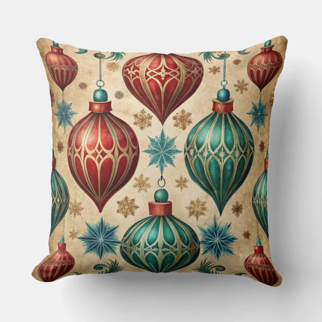 Weihnachtskissen - Retro-Urlaubsplanung Kissen (Vorderseite)