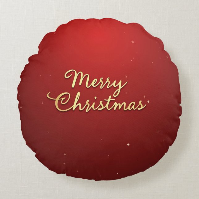 Weihnachtskissen Rundes Kissen (Vorderseite)
